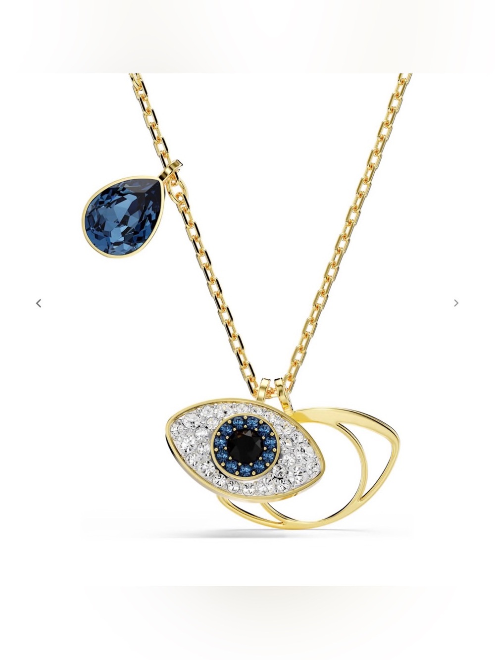 Symbolica pendant
Evil eye, Blue, 18K gold finish